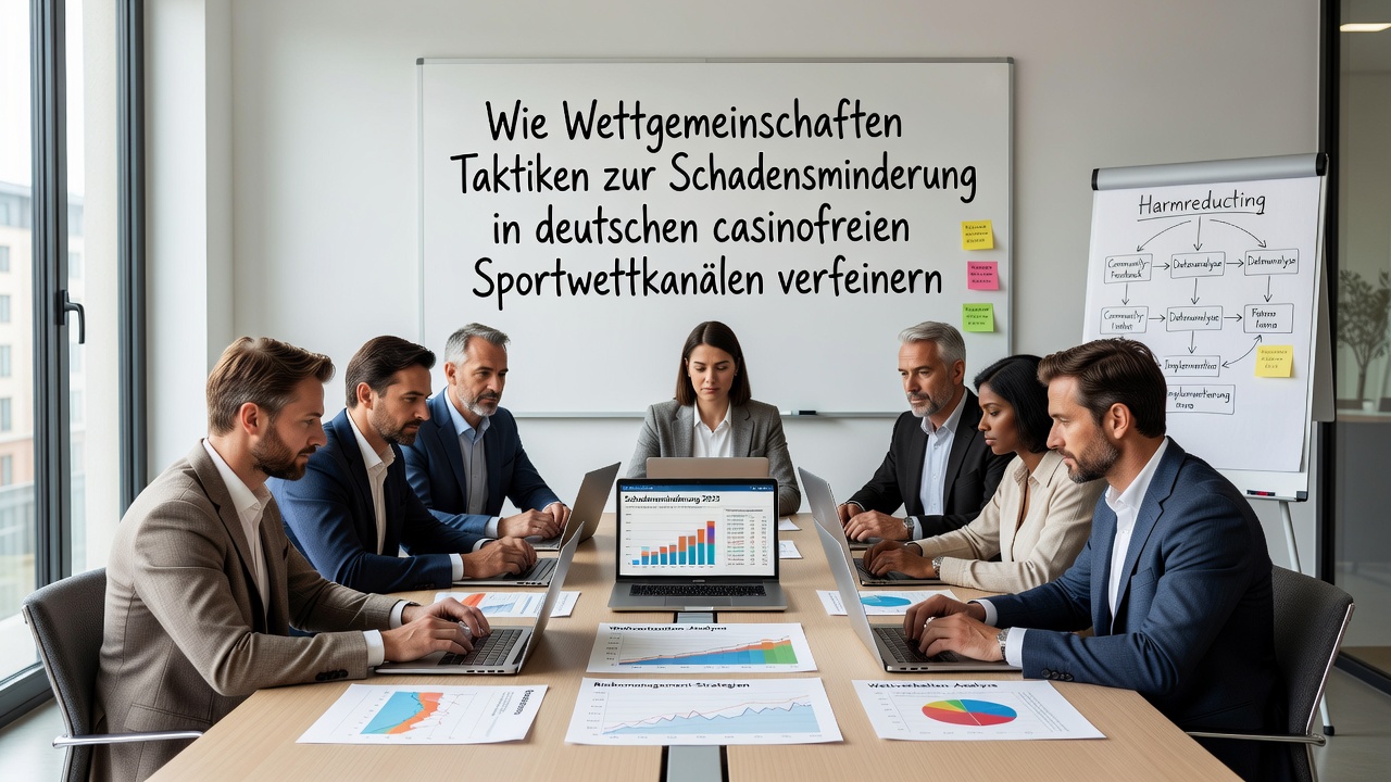 Gruppe von Sportwettern diskutiert Schutzmaßnahmen in einer virtuellen Sitzung